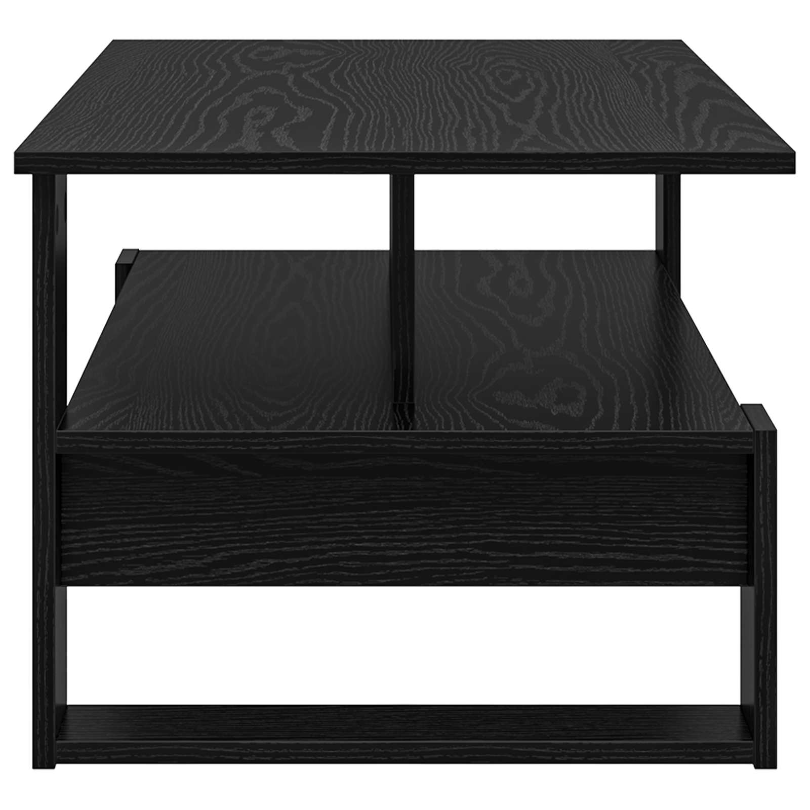 vidaXL Coffee Table Black Oak 90 x 50 x 40 cm Engineered Wood 6