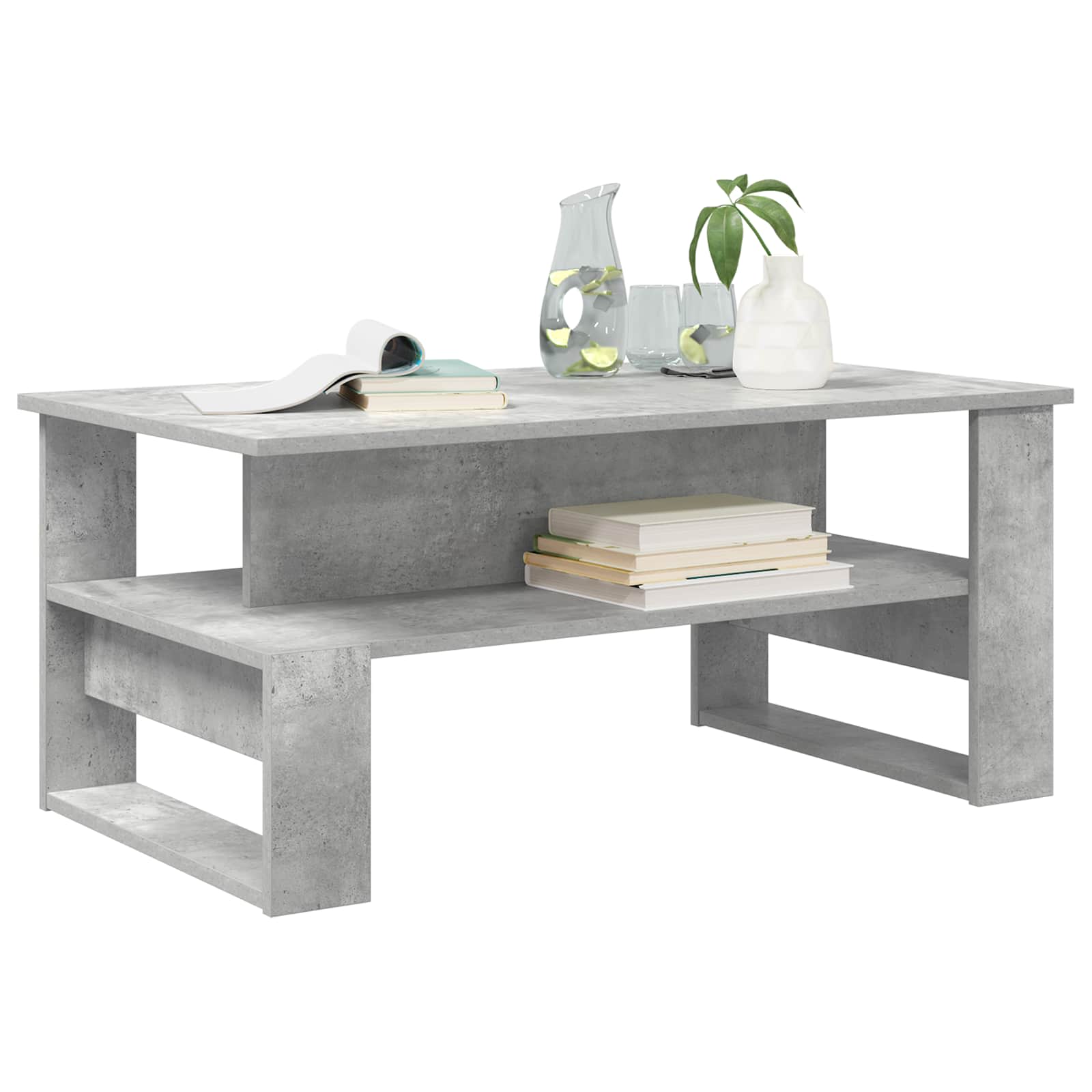 vidaXL Coffee Table Concrete Grey 90 x 50 x 40 cm Engineered Wood 3
