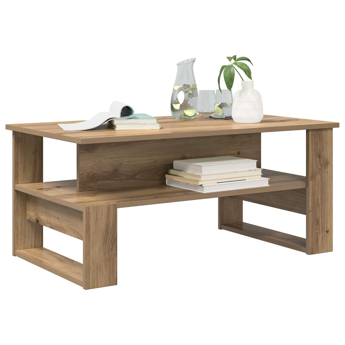 vidaXL Coffee Table Artisan Oak 90 x 50 x 40 cm Engineered Wood 3