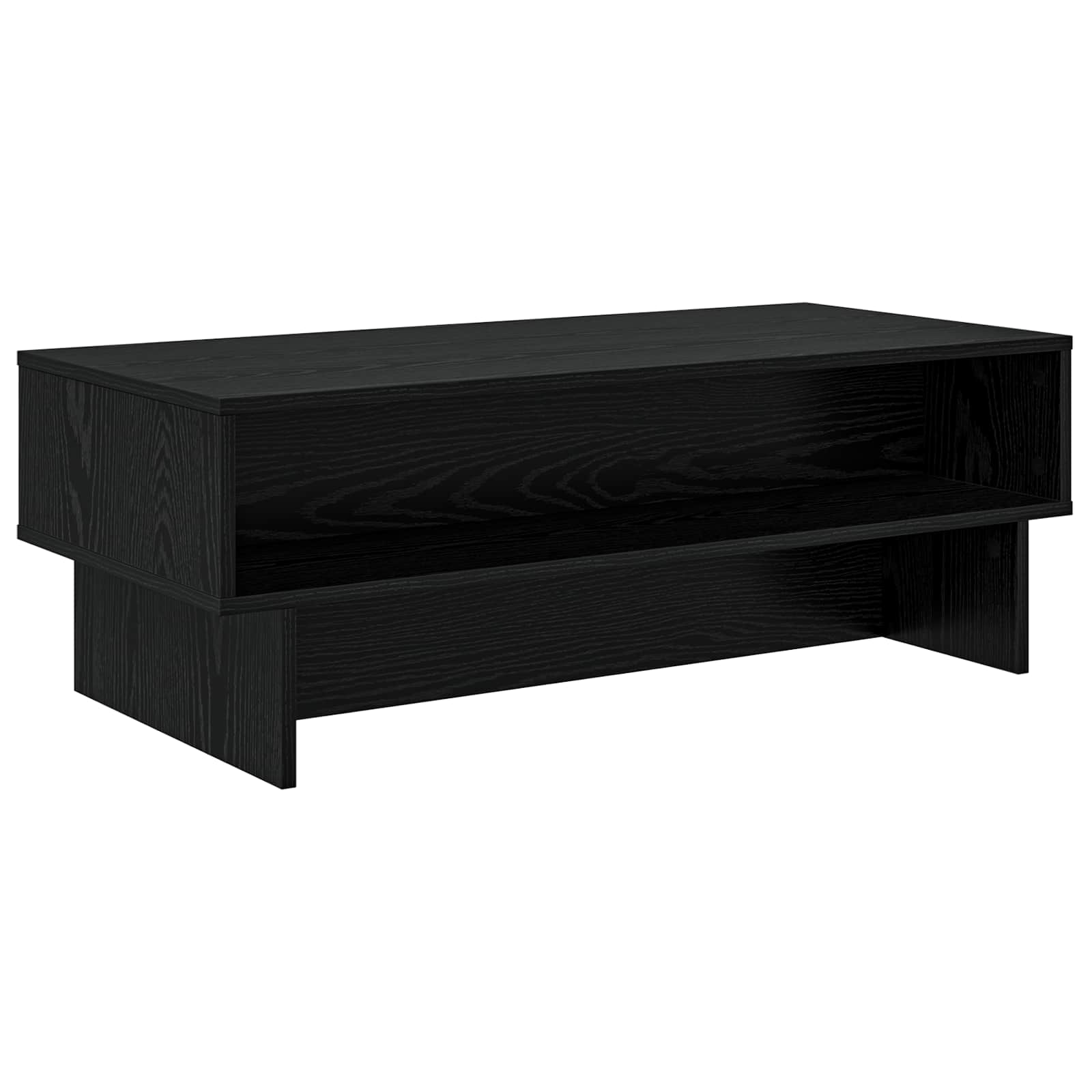 vidaXL Coffee Table Black Oak 100 x 46 x 35 cm Engineered Wood 2