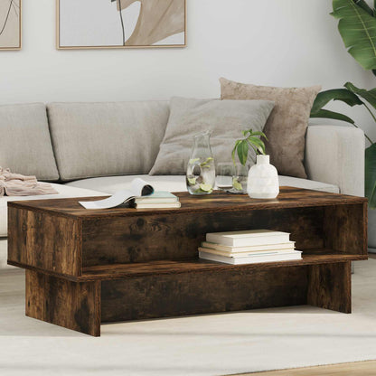 vidaXL Coffee Table Smoked Oak 100 x 46 x 35 cm Engineered Wood 1