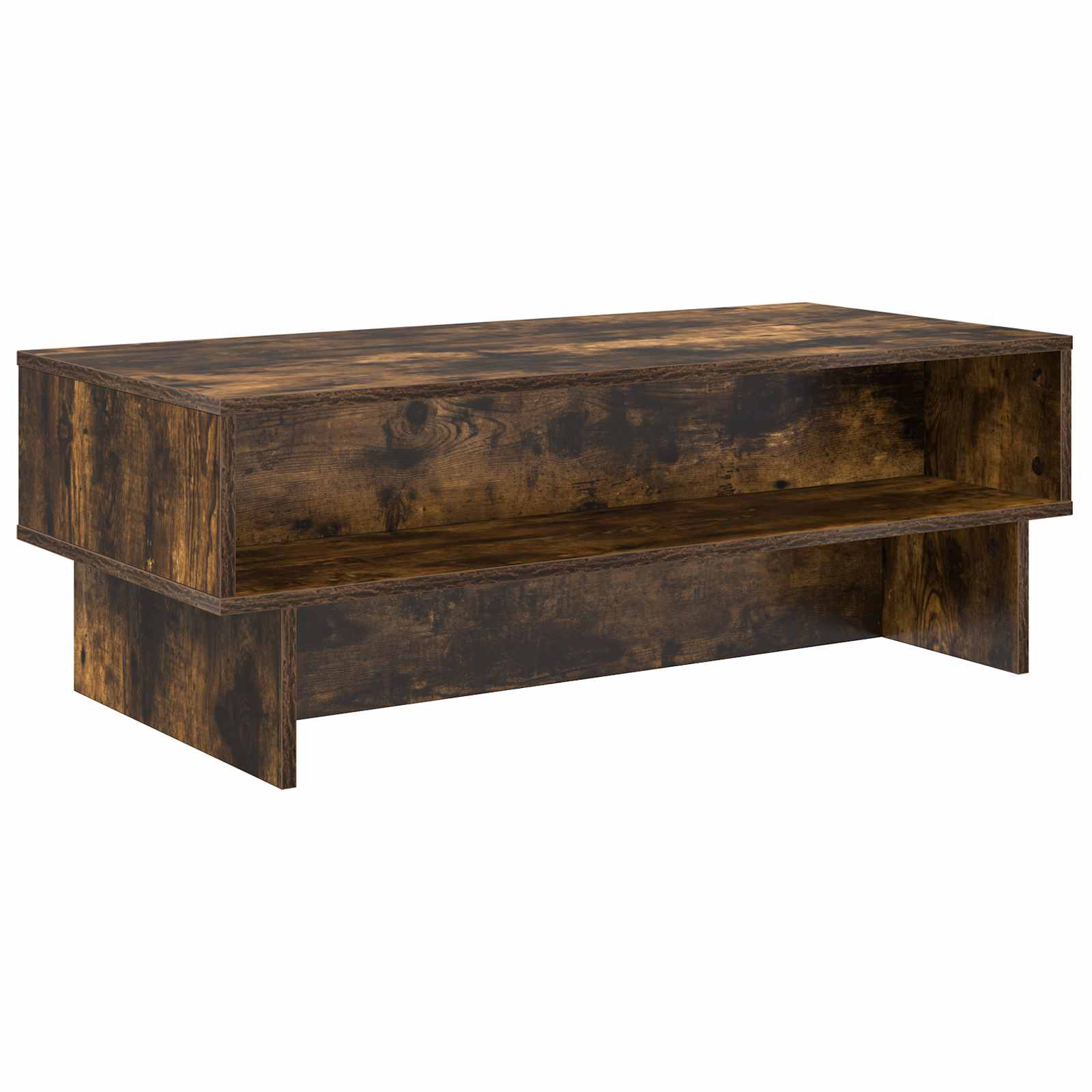 vidaXL Coffee Table Smoked Oak 100 x 46 x 35 cm Engineered Wood 2
