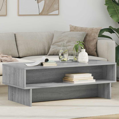 vidaXL Coffee Table Grey Sonoma 100 x 46 x 35 cm Engineered Wood 1