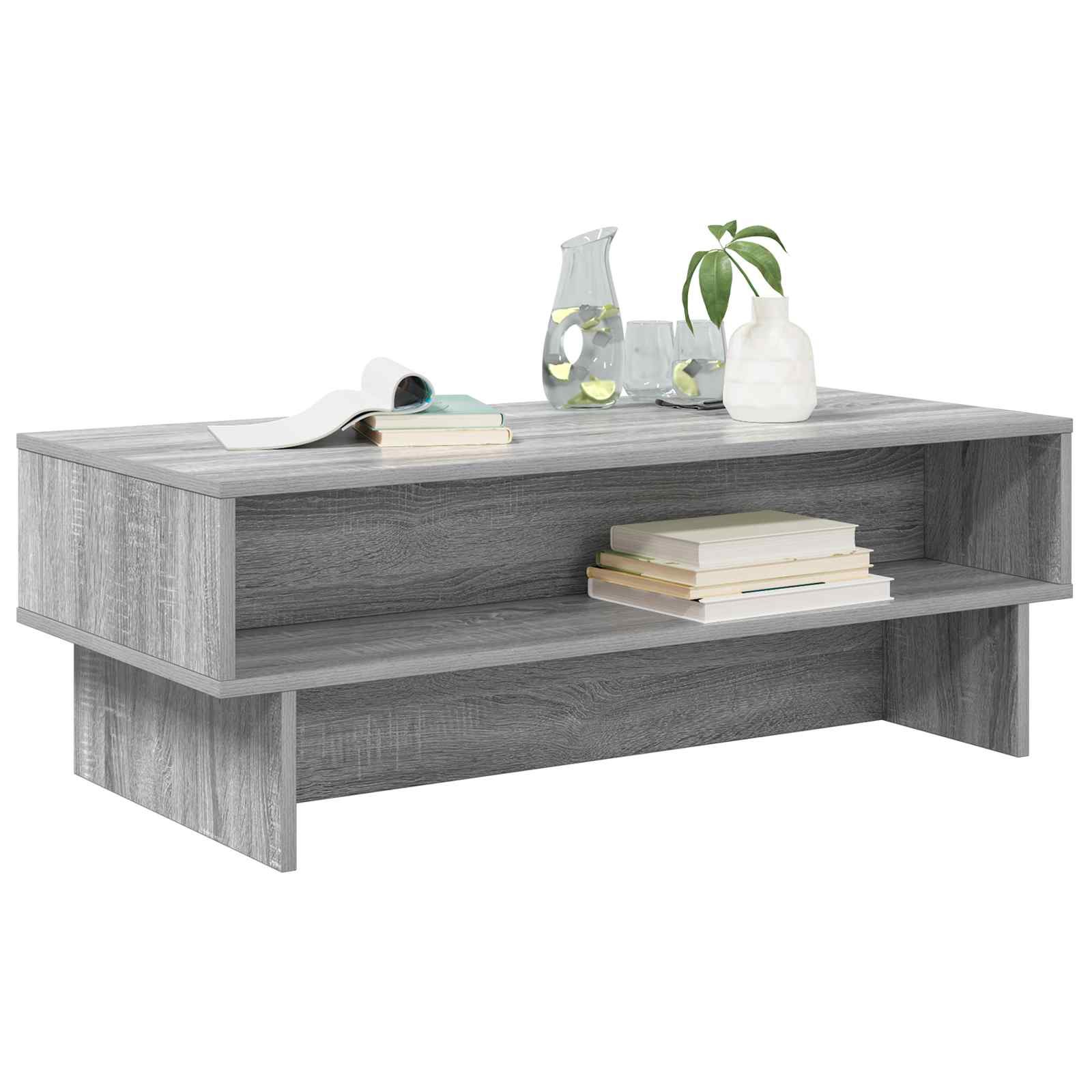 vidaXL Coffee Table Grey Sonoma 100 x 46 x 35 cm Engineered Wood 3