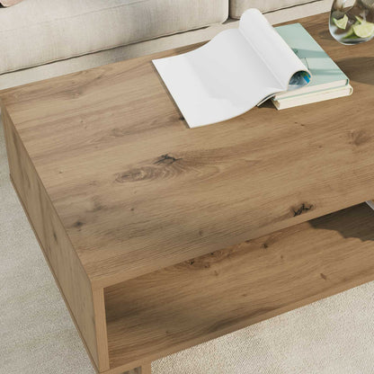 vidaXL Coffee Table Artisan Oak 100 x 46 x 35 cm Engineered Wood 4