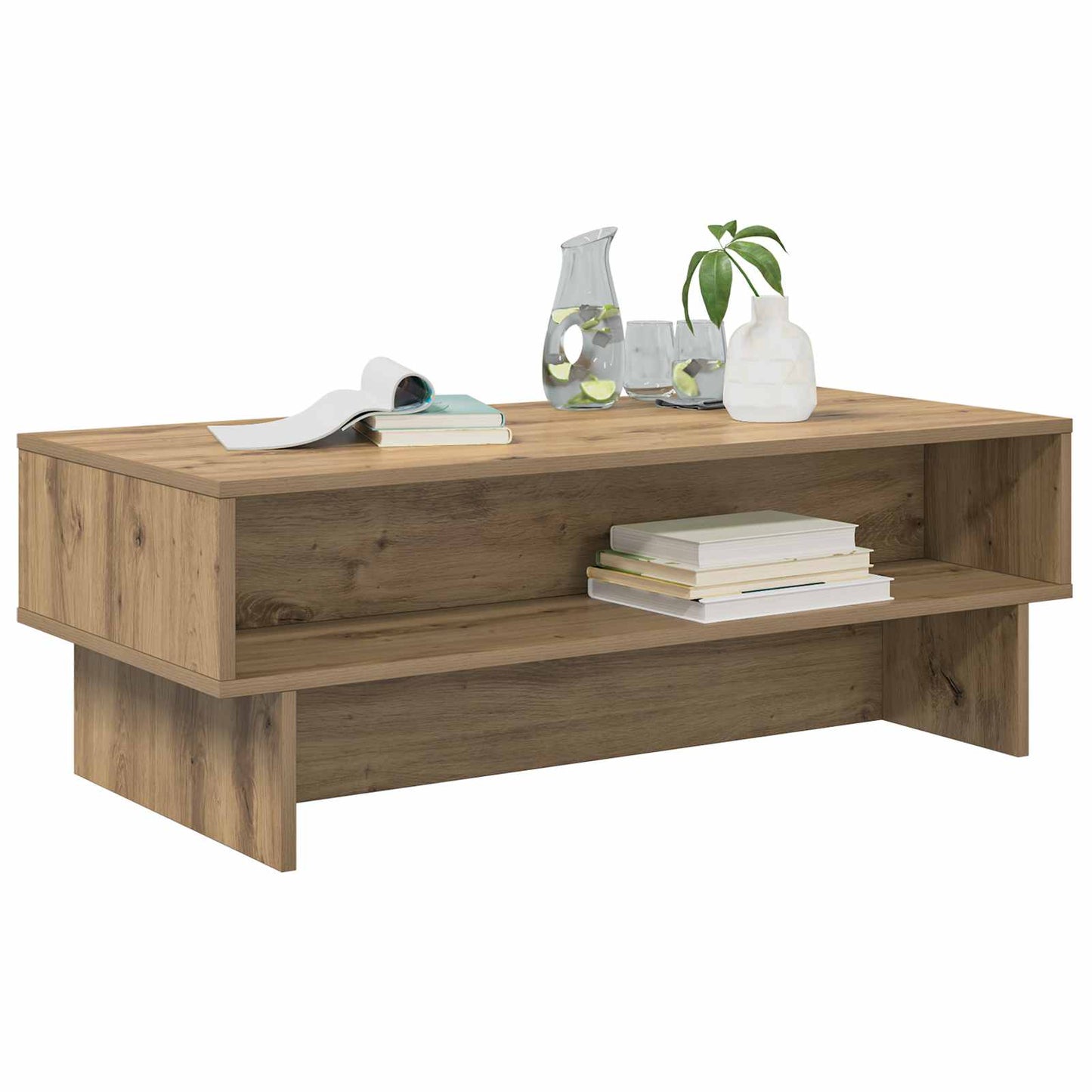 vidaXL Coffee Table Artisan Oak 100 x 46 x 35 cm Engineered Wood 3