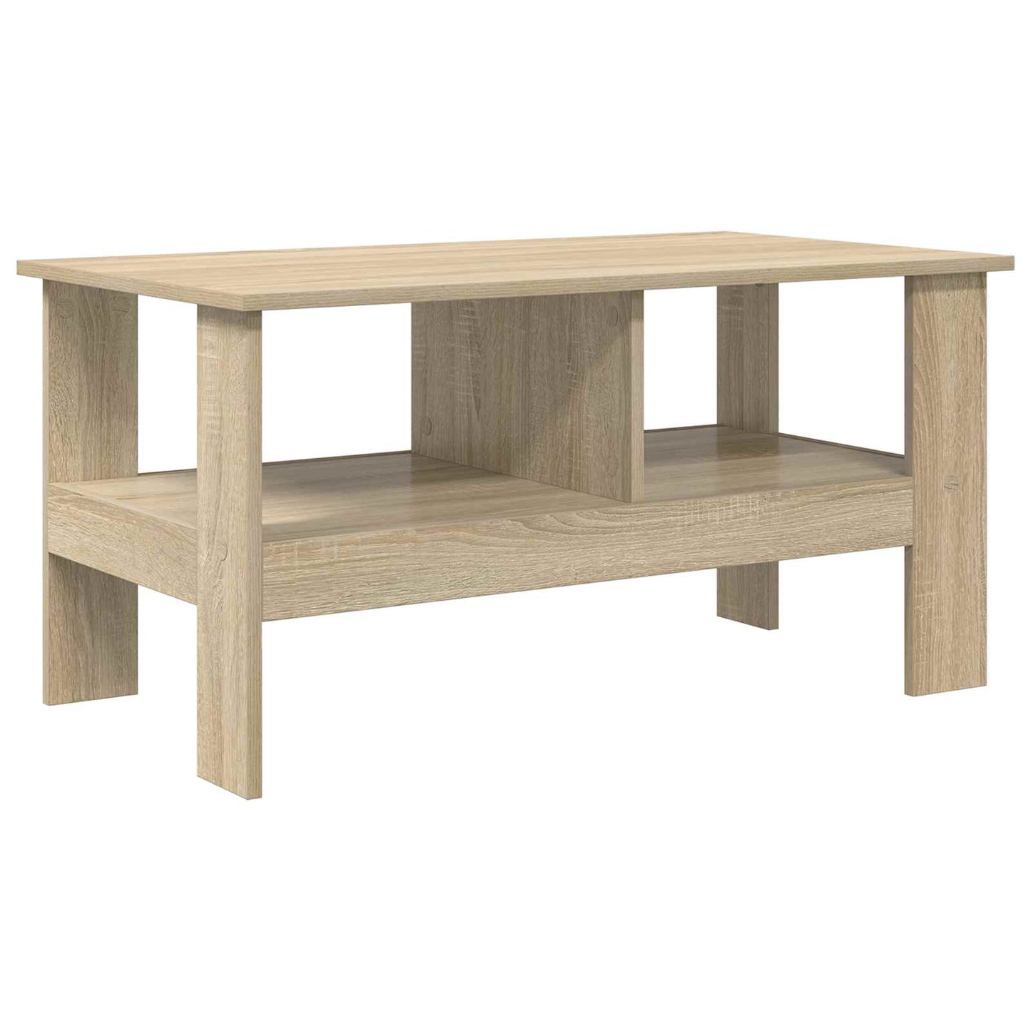 vidaXL Coffee Table Sonoma Oak 90 x 50 x 45 cm Engineered Wood 2