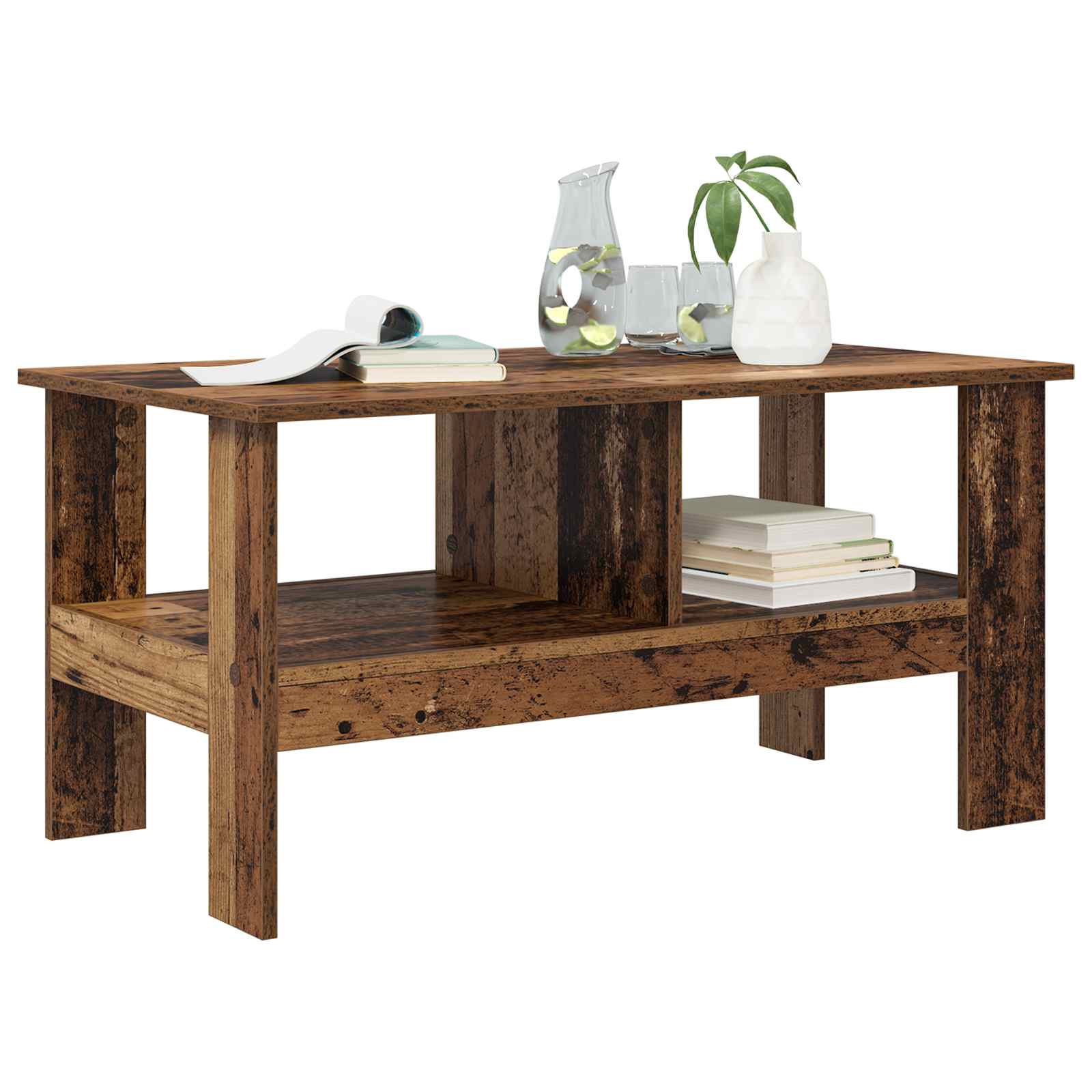 vidaXL Coffee Table Old Wood 90 x 50 x 45 cm Engineered Wood 3