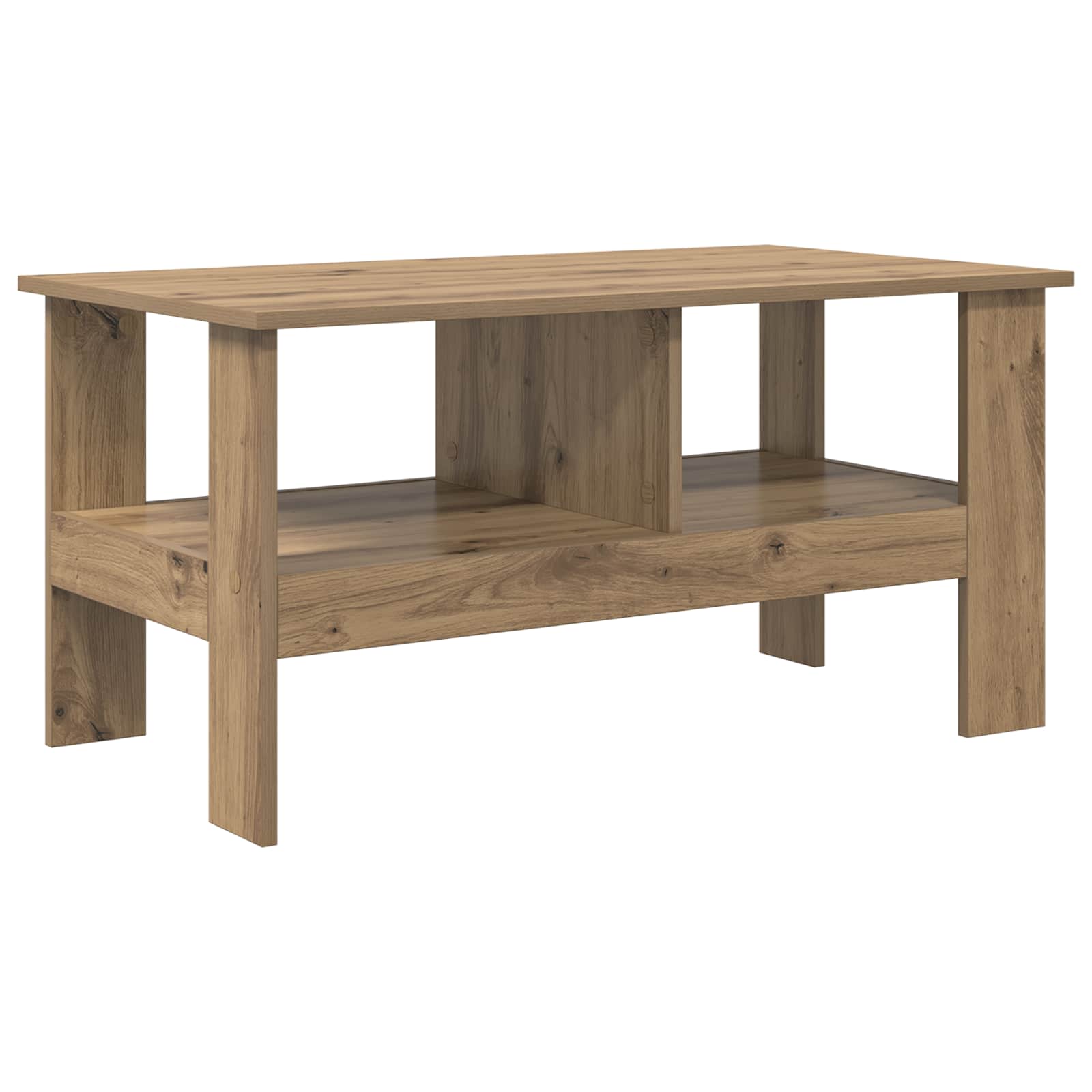 vidaXL Coffee Table Artisan Oak 90 x 50 x 45 cm Engineered Wood 2