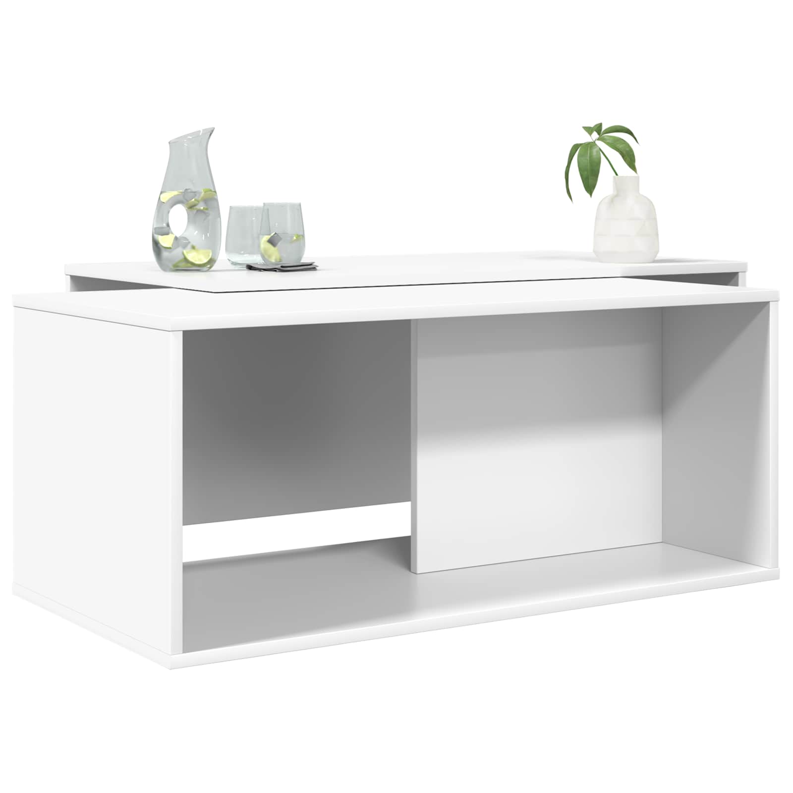 vidaXL Coffee Table Set 2 pcs White 90 x 48 x 40 cm Engineered Wood 3