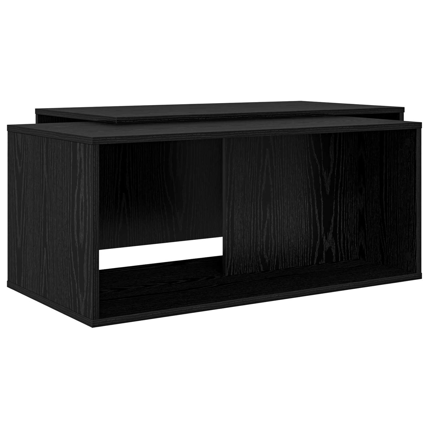 vidaXL Coffee Table Set 2 pcs Black Oak 90 x 48 x 40 cm 2