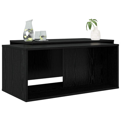 vidaXL Coffee Table Set 2 pcs Black Oak 90 x 48 x 40 cm 3