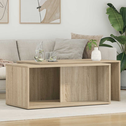 vidaXL Coffee Table Set 2 pcs Sonoma Oak 90 x 48 x 40 cm 1