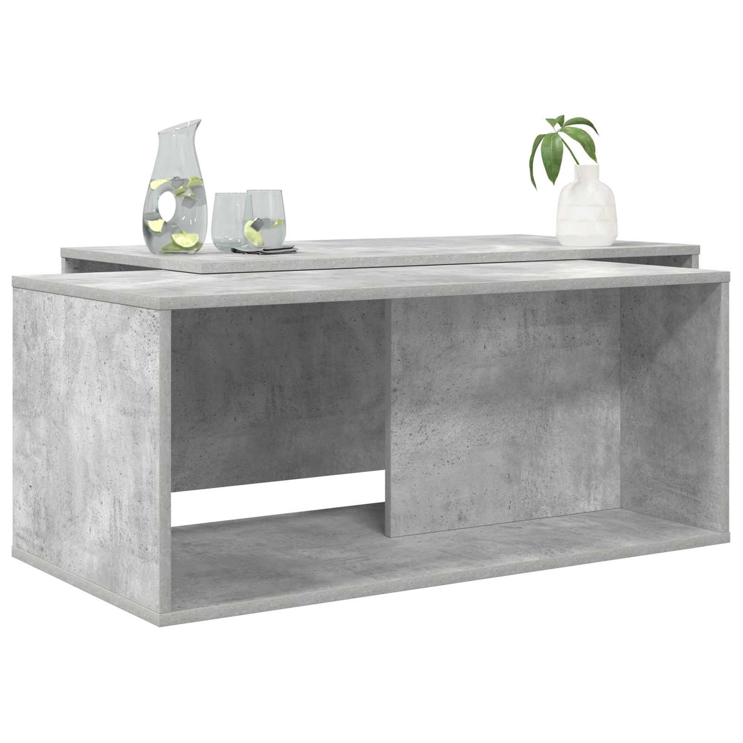 vidaXL Coffee Table Set 2 pcs Concrete Grey 90 x 48 x 40 cm 3
