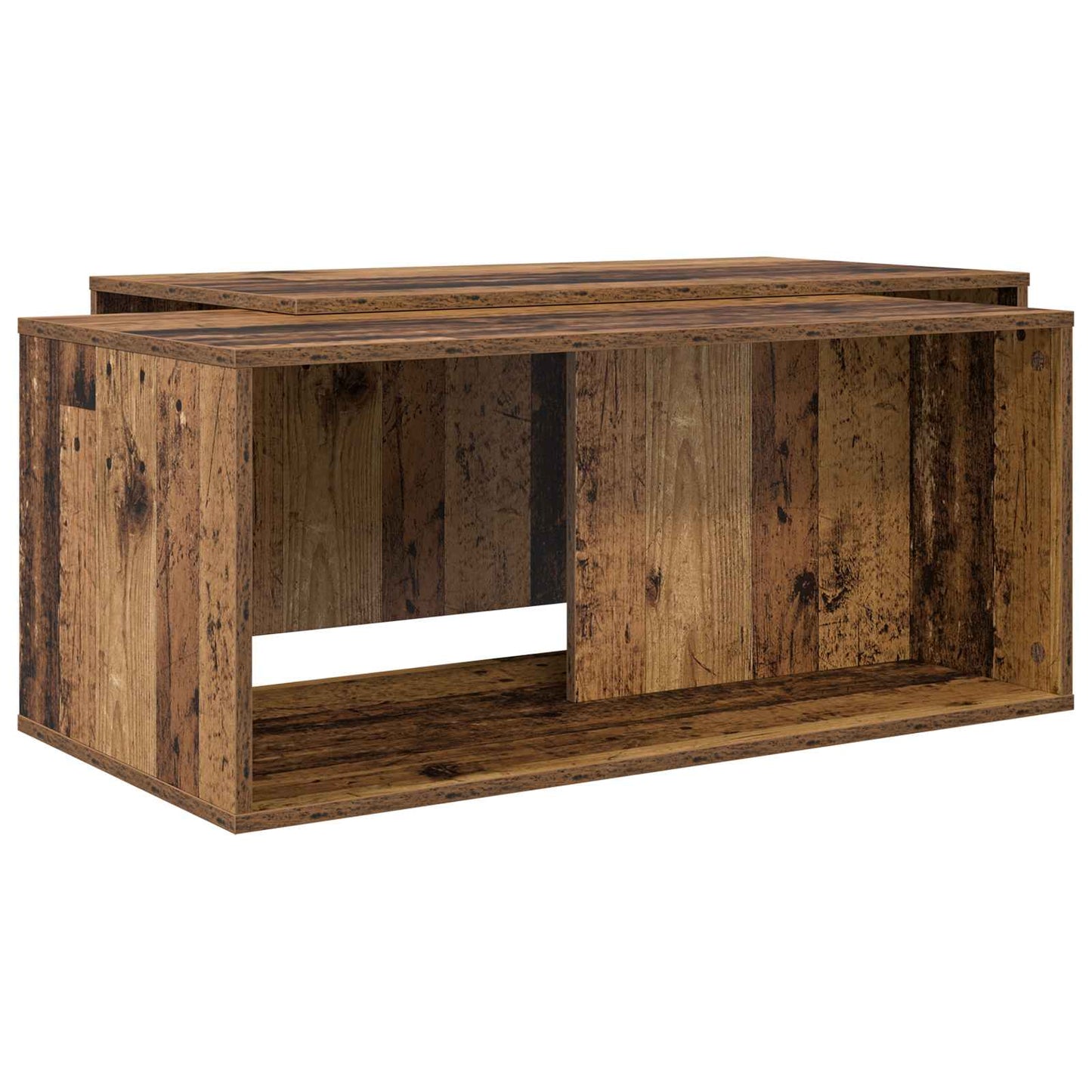 vidaXL Coffee Table Set 2 pcs Old Wood 90 x 48 x 40 cm Engineered Wood 2