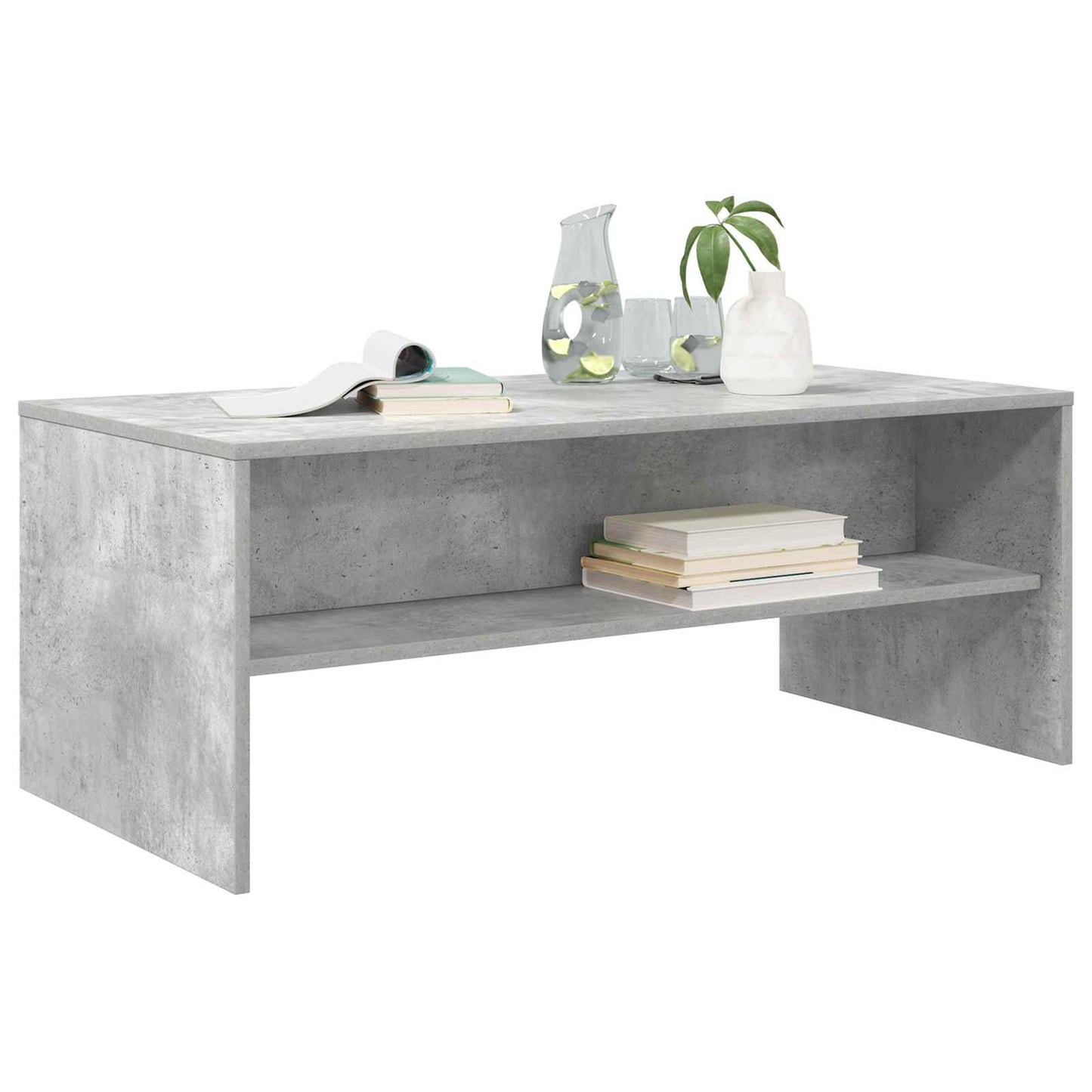 vidaXL Coffee Table Concrete Grey 100 x 50 x 40 cm Engineered Wood 3