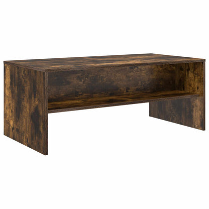 vidaXL Coffee Table Smoked Oak 100 x 50 x 40 cm Engineered Wood 2
