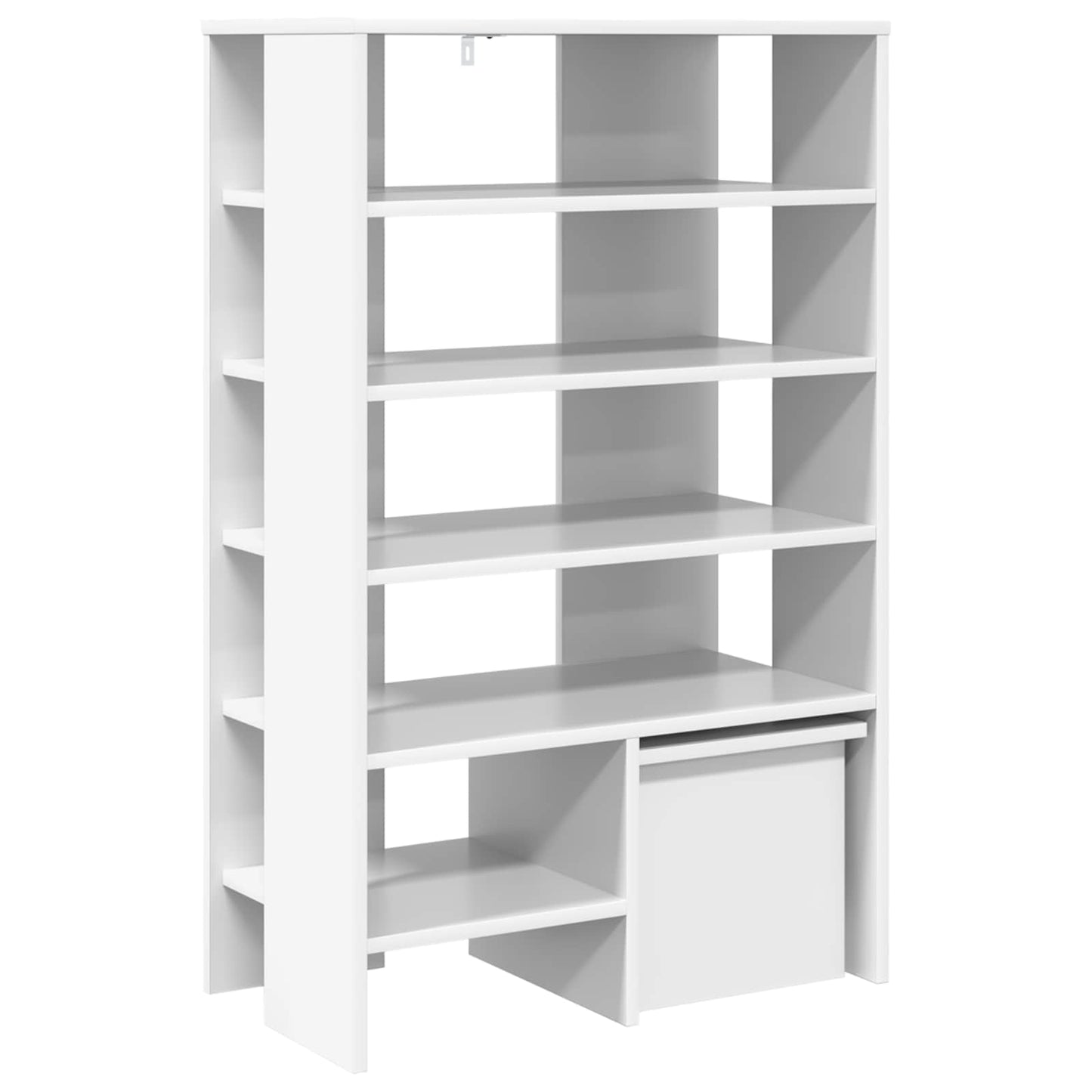 vidaXL Shoe Cabinet 2 pcs 62 x 35 x 100 cm Engineered Wood White 5