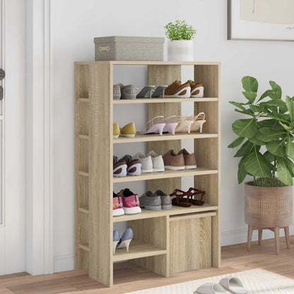 vidaXL Shoe Cabinet 2 pcs 62 x 35 x 100 cm Engineered Wood Sonoma Oak 4