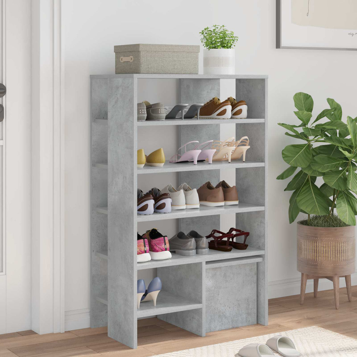 vidaXL Shoe Cabinet 2 pcs 62 x 35 x 100 cm Engineered Wood