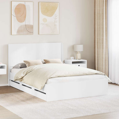 Bed Frame Storage Headboard Length White