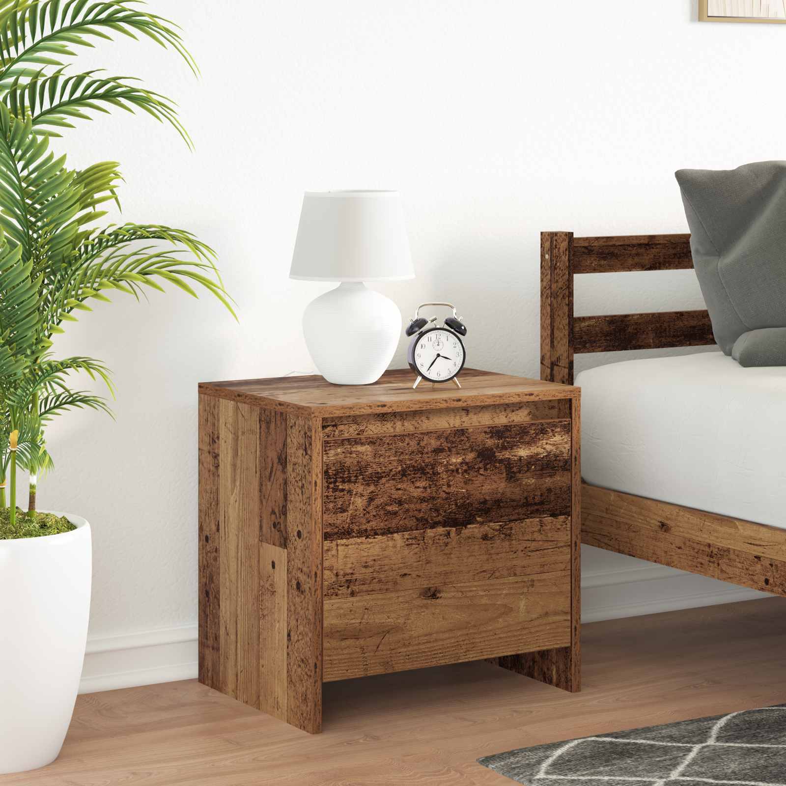 vidaXL Bedside Cabinet Old Wood 45 x 34 x 44.5 cm Engineered Wood 1