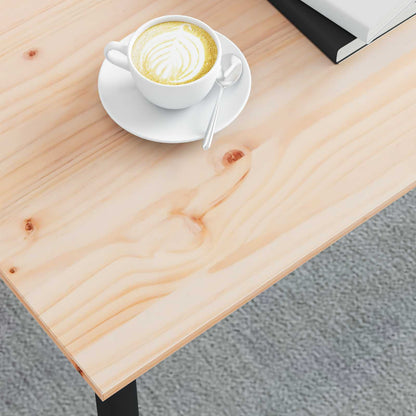 vidaXL Coffee Table Natural 100 x 50 x 45 cm Solid Pine Wood 4