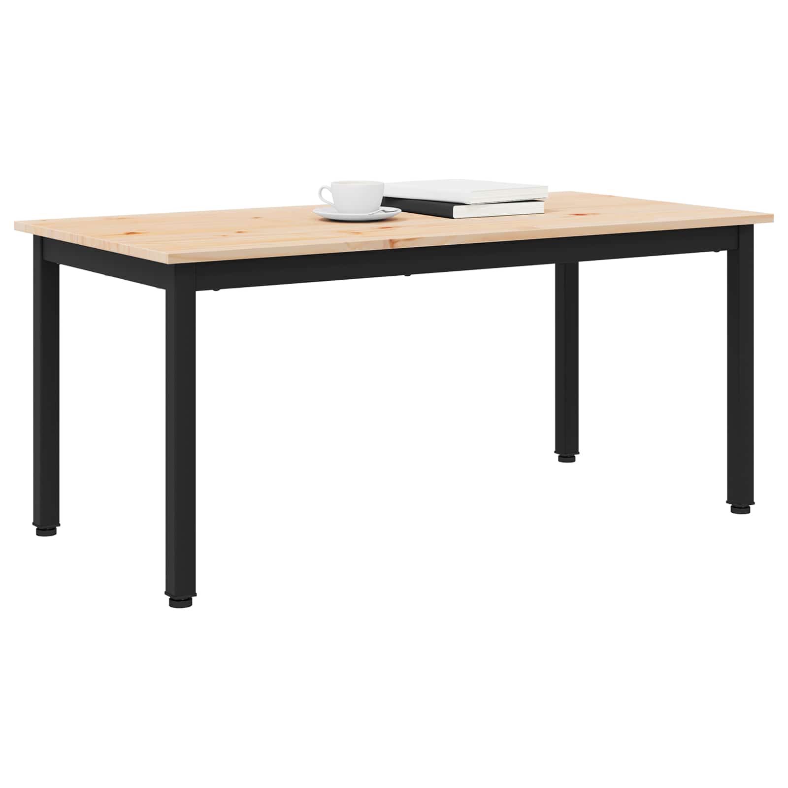 vidaXL Coffee Table Natural 100 x 50 x 45 cm Solid Pine Wood 3
