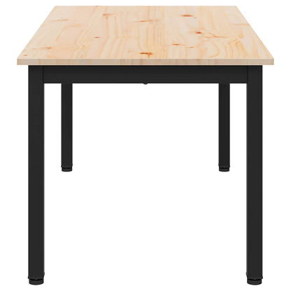 vidaXL Coffee Table Natural 100 x 50 x 45 cm Solid Pine Wood 6