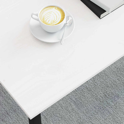 vidaXL Coffee Table White 100 x 50 x 45 cm Solid Pine Wood 4