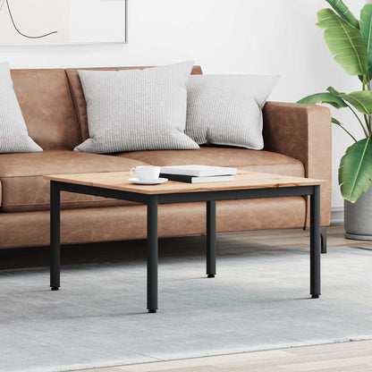 vidaXL Coffee Table Natural 80 x 80 x 45 cm Solid Pine Wood 1