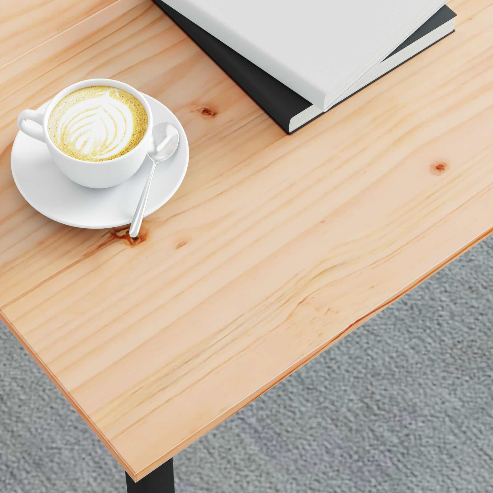 vidaXL Coffee Table Natural 80 x 80 x 45 cm Solid Pine Wood 4