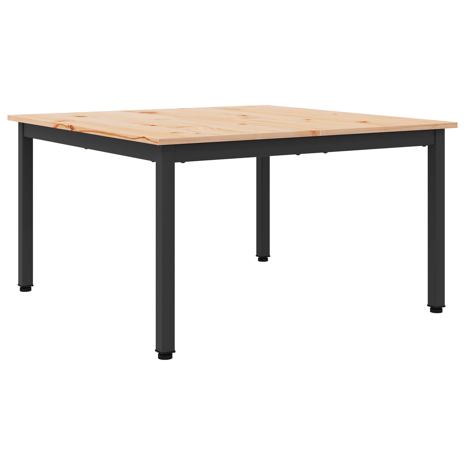 vidaXL Coffee Table Natural 80 x 80 x 45 cm Solid Pine Wood 2