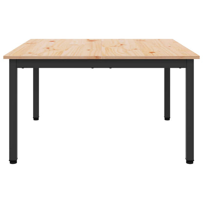 vidaXL Coffee Table Natural 80 x 80 x 45 cm Solid Pine Wood 5