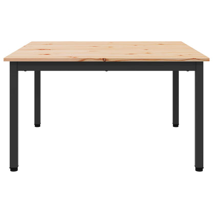 vidaXL Coffee Table Natural 80 x 80 x 45 cm Solid Pine Wood 6