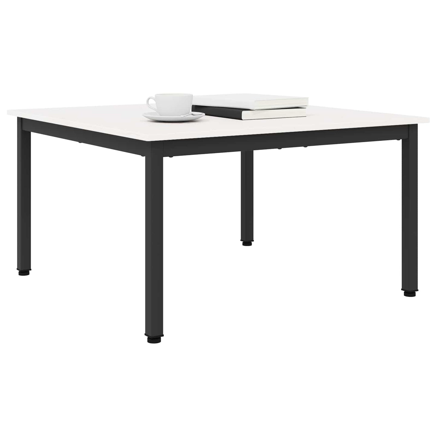 vidaXL Coffee Table White 80 x 80 x 45 cm Solid Pine Wood 3