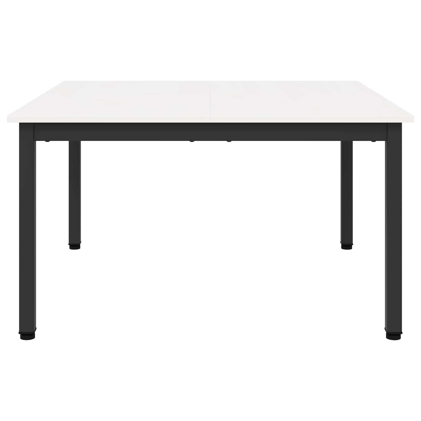 vidaXL Coffee Table White 80 x 80 x 45 cm Solid Pine Wood 6