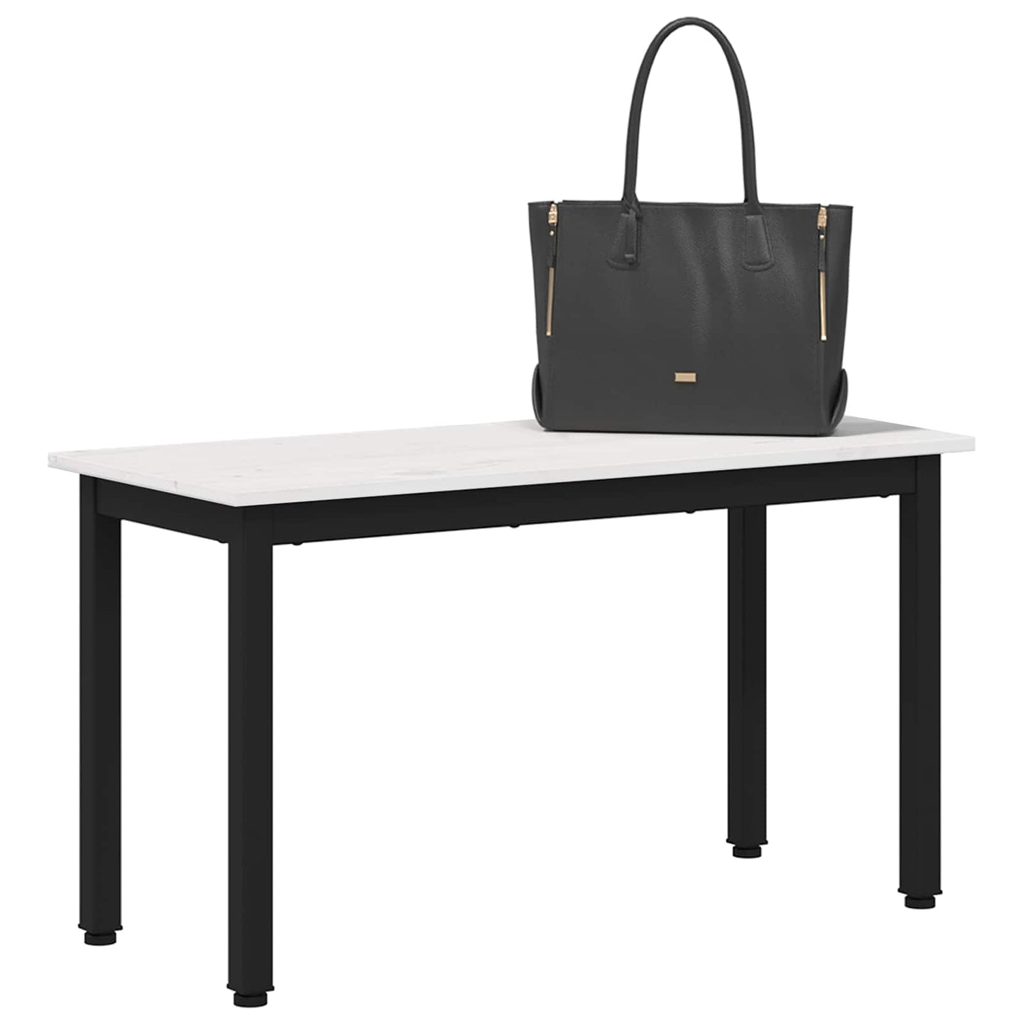 vidaXL Bench White 80 x 35 x 45 cm Solid Pine Wood 3
