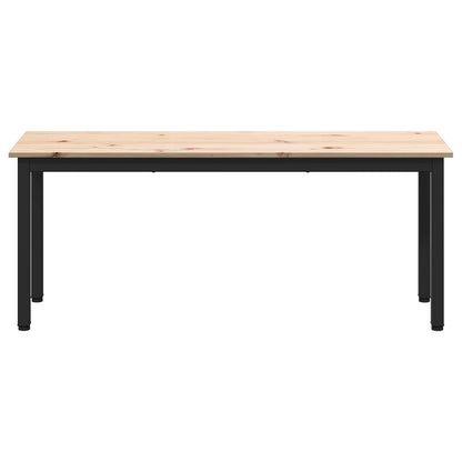 vidaXL Bench Natural 110 x 35 x 45 cm Solid Pine Wood 5
