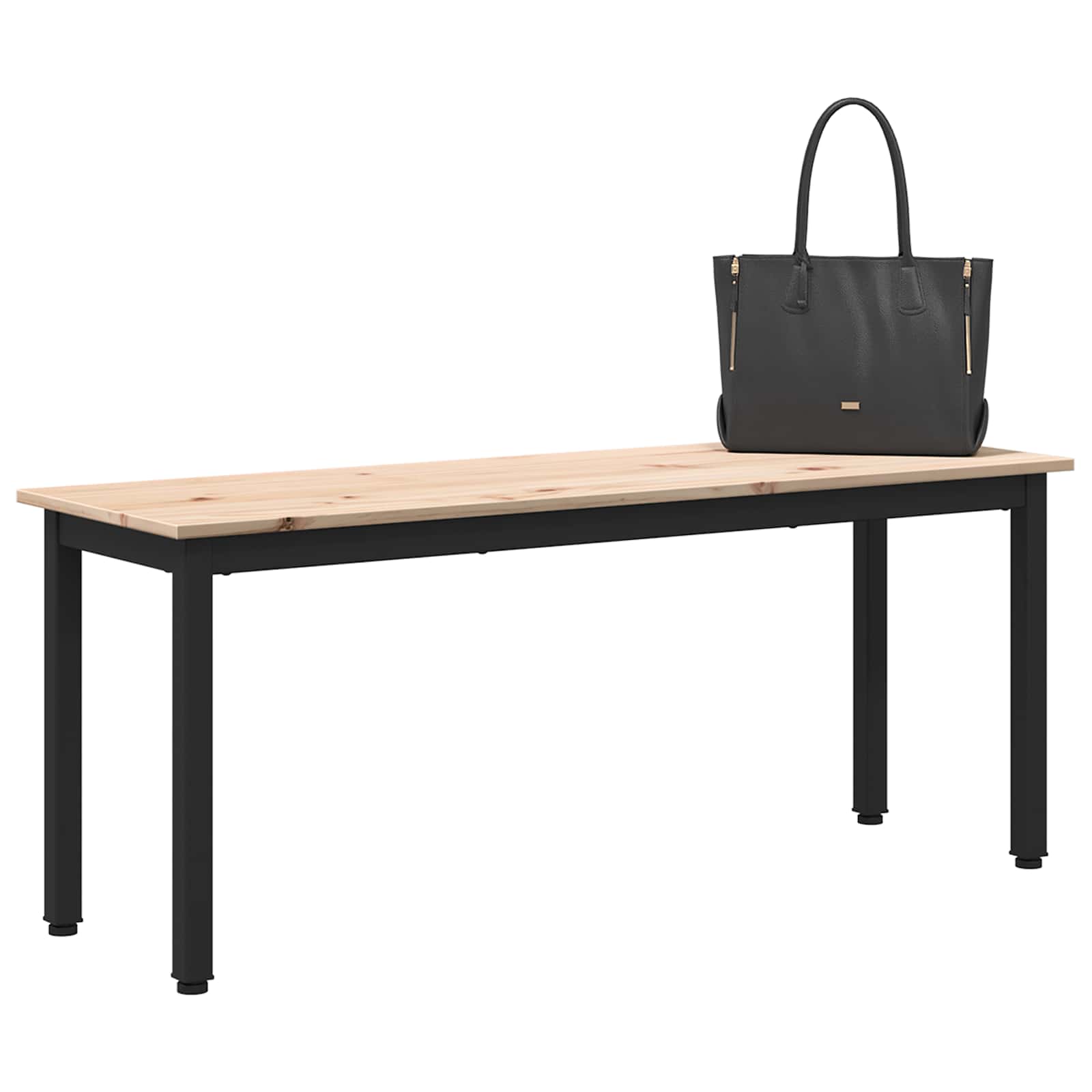 vidaXL Bench Natural 110 x 35 x 45 cm Solid Pine Wood 3