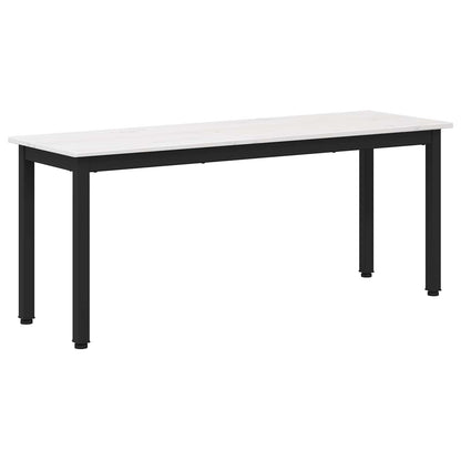 vidaXL Bench White 110 x 35 x 45 cm Solid Pine Wood 2