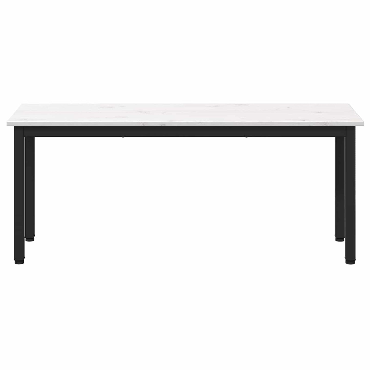 vidaXL Bench White 110 x 35 x 45 cm Solid Pine Wood 5