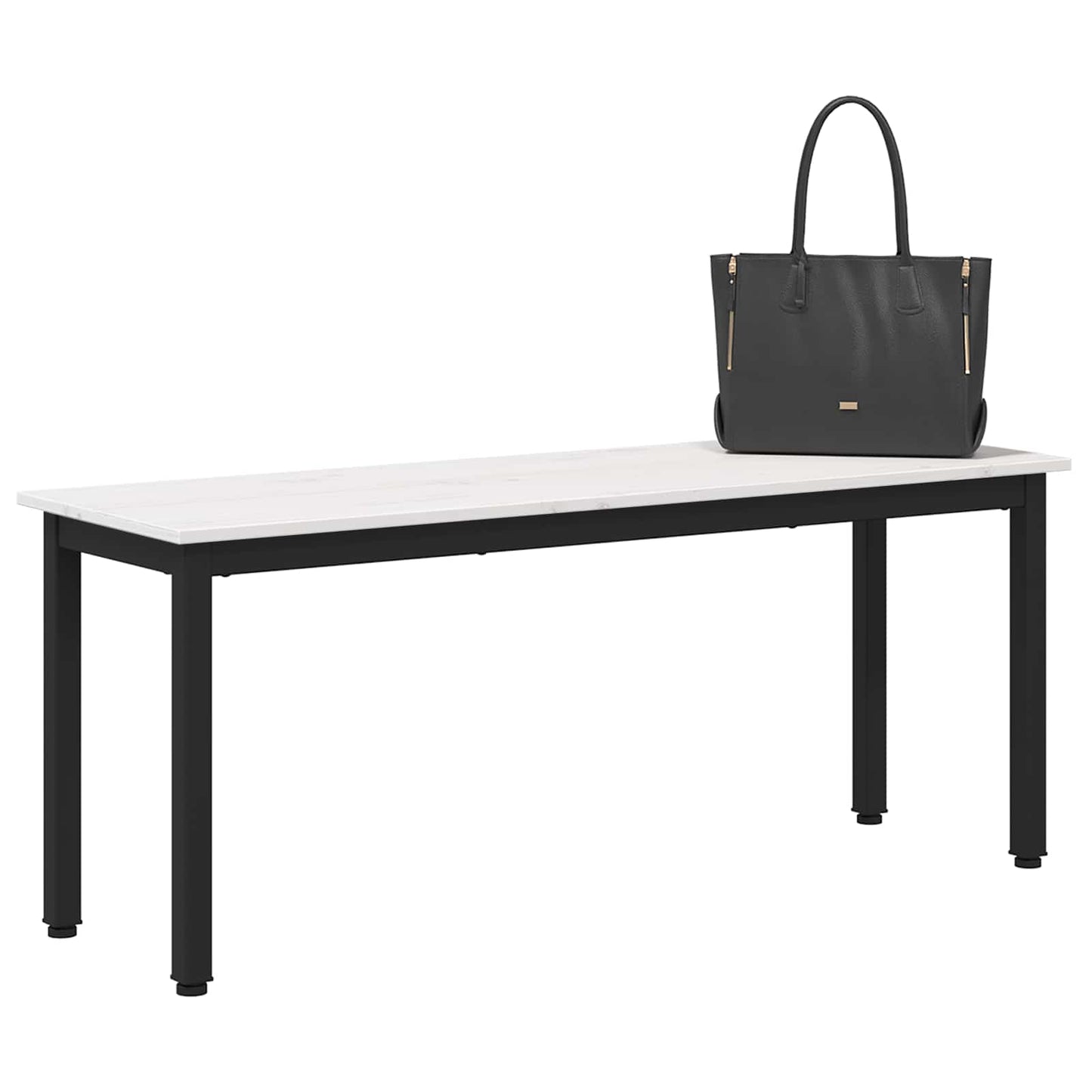 vidaXL Bench White 110 x 35 x 45 cm Solid Pine Wood 3