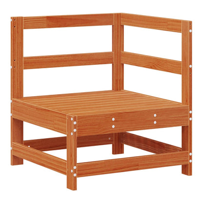Garden Solid Pine Wood Wax Brown 62 x 62 x 70.5 cm Wax Brown Pinewood Corner sofa