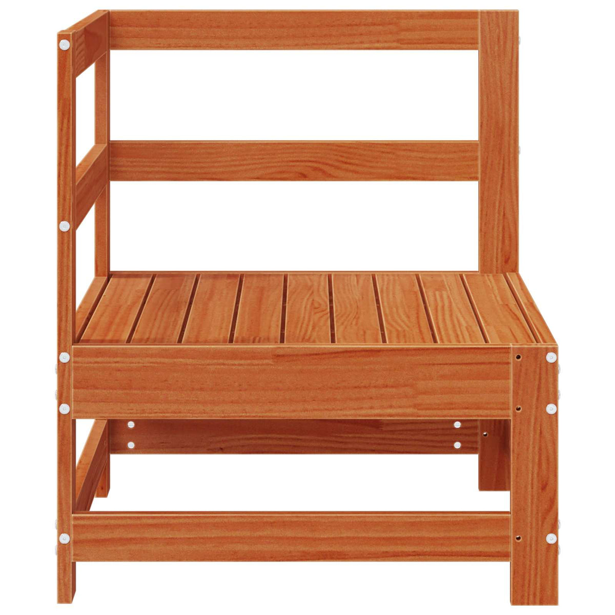 vidaXL Garden Corner Sofa Solid Pine Wood Wax Brown 62 x 62 x 70.5 cm 3