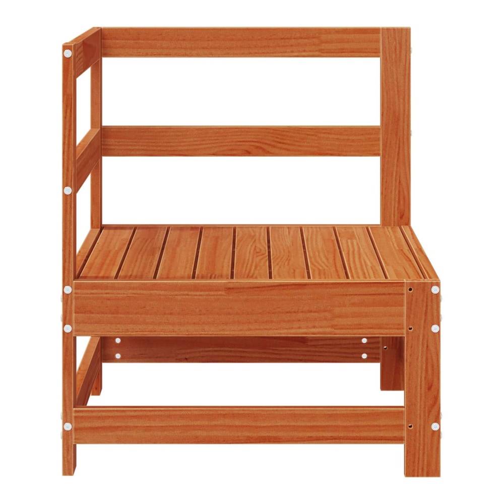 Garden Solid Pine Wood Wax Brown 62 x 62 x 70.5 cm Wax Brown Pinewood Corner sofa
