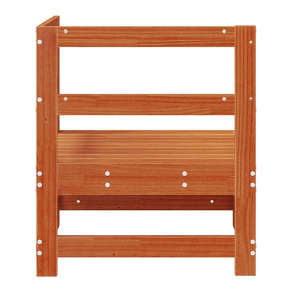 Garden Solid Pine Wood Wax Brown 62 x 62 x 70.5 cm Wax Brown Pinewood Corner sofa