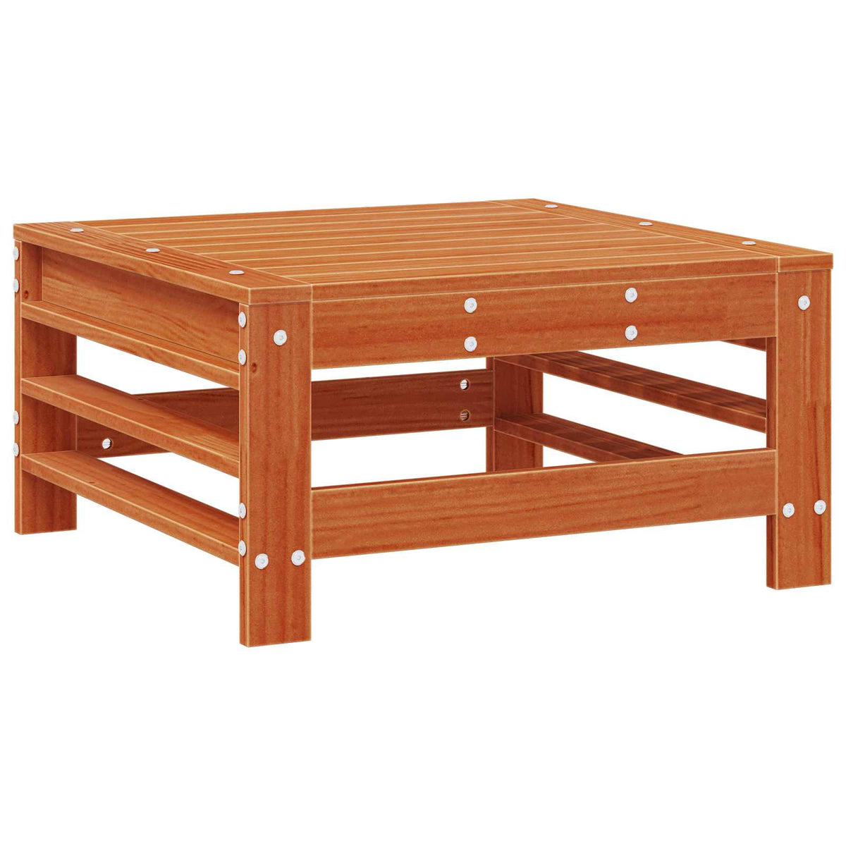 vidaXL Garden Footrest Solid Pine Wood Wax Brown Pine 2