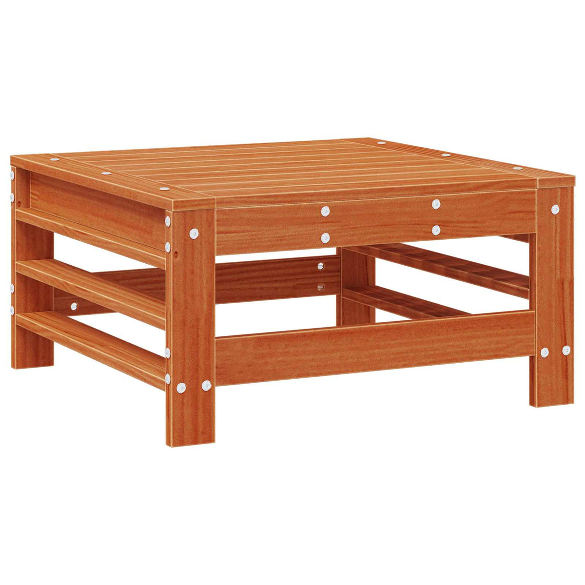 vidaXL Garden Footrest Solid Pine Wood Wax Brown Pine 5