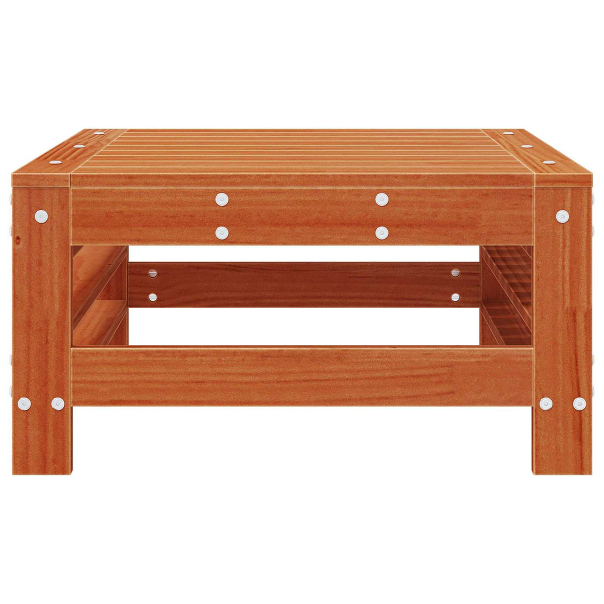 vidaXL Garden Footrest Solid Pine Wood Wax Brown Pine 3